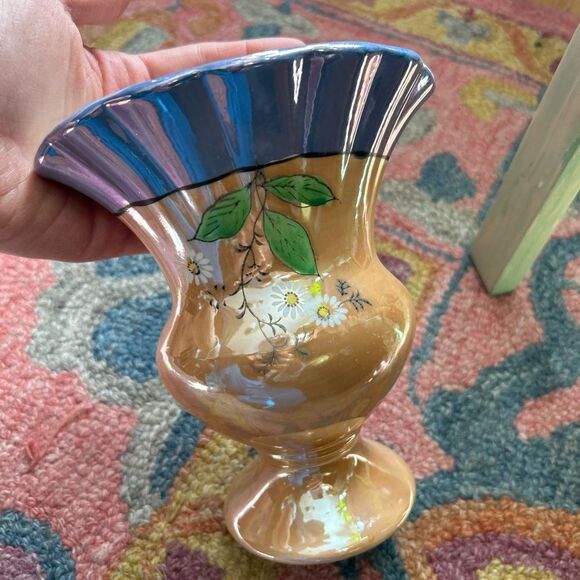 Vintage Lusterware Vase Made in Japan 7" - Picture 2 of 16
